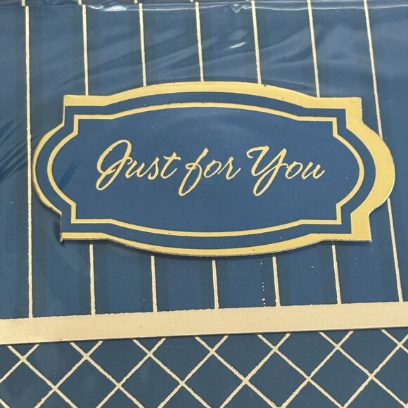 "Just For You" Gift Card Money Holders 8 Cards And Envelopes Teal Blue Gold - Picture 3 of 4